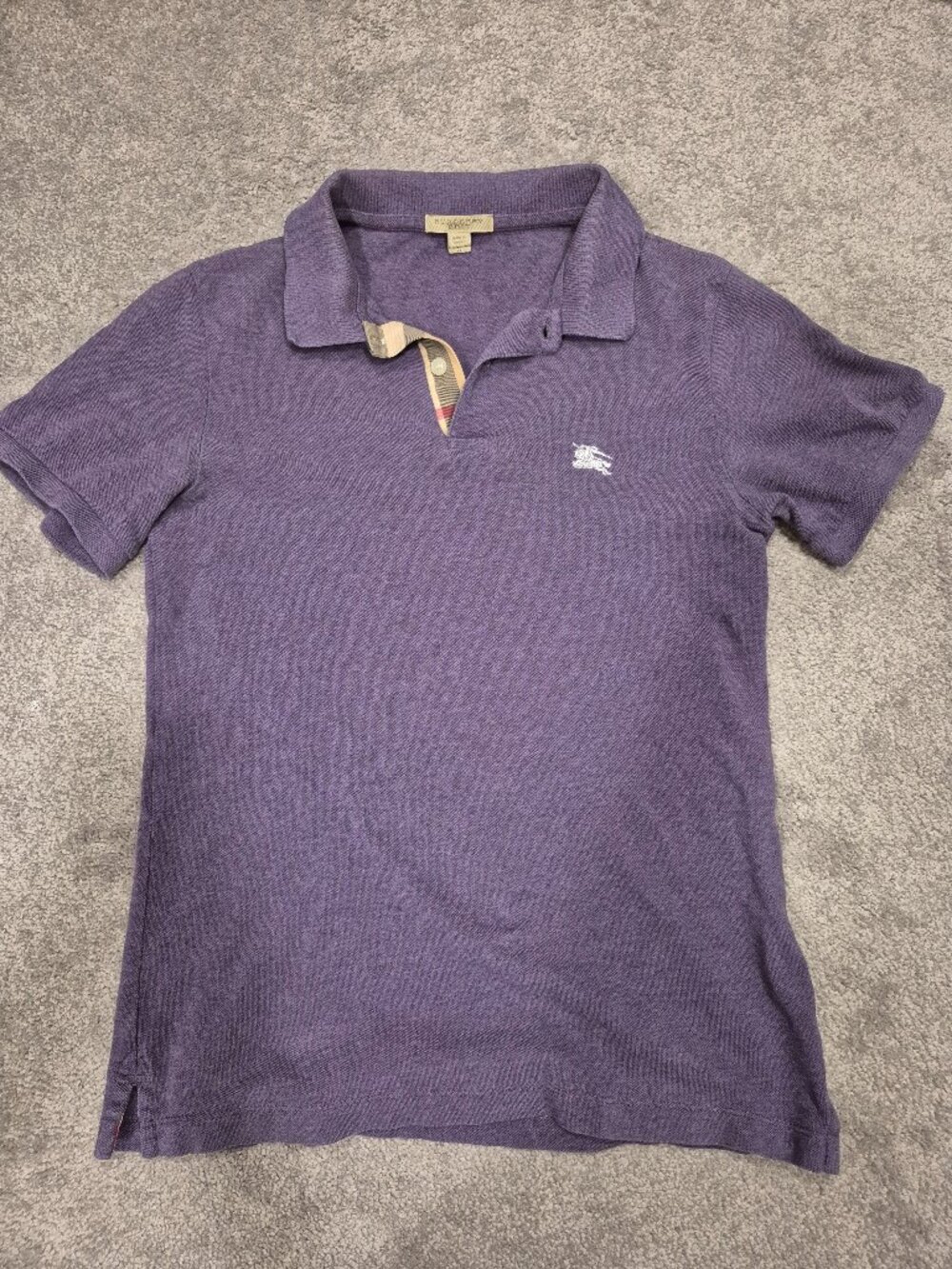 Burberry Brit Purple Short Sleeve Polo Shirt Size S